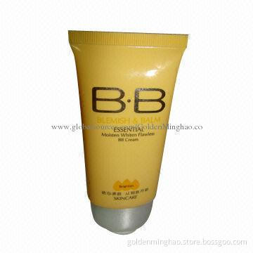 BB cream tube with screw-on oval cap, available in various capacities, OEM orders are welcome